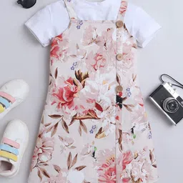 taffykids Floral Print A-Line Dress-image-14