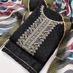 TAVAS Embroidered Unstitched Dress Material-image-61