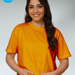 FBAR Women Solid Round Neck Cotton T-shirt-picture-37