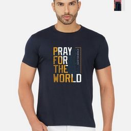 GLOBAL NOMAD Men 2 Printed Bio Finish Applique T-shirt-image-104