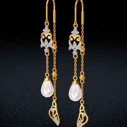 Joyalukkas 22KT Yellow Gold Diamond Earrings-picture-42