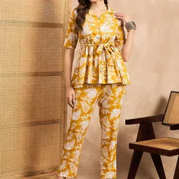 all about you Floral Printed Pure Cotton Tunic & Trousers Co-Ords-picture-10