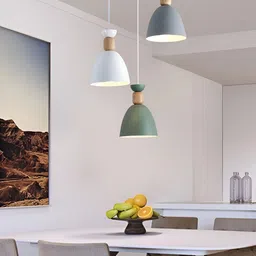 KINIS Green & White Aluminium Quirky Ceiling Lamp-19
