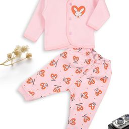 MeeMee Kids Printed V-Neck Top With Pyjamas-13