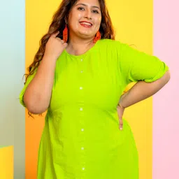 LALI JAIPUR Round Neck A-Line Plus Size Dress image 3