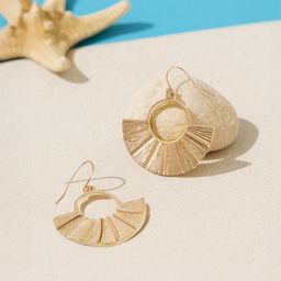 Accessorize Fan Circular Shaped Drop Earrings-image-12