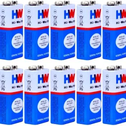 10pcs 9 VOLTS BATTERY HI-WATT 100% Original 6F22 9V Long Life Carbon Zinc Batteries for Electronic Toys, Clocks, Walkie-Talkies, Smoke Alarms, Handheld Test Equipment, Digital Instruments, Transistor RadiosBattery-image-64