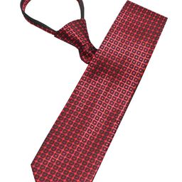 Leonardi Men Woven Design Zipper Skinny Tie-image-73