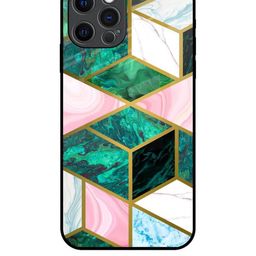 QRIOH Geometric Printed iPhone 12 Pro Back Case Mobile Accessories-image-97