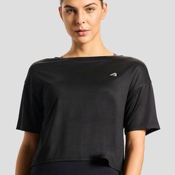 BOLDFIT Women Brand Logo Cut Outs T-shirt-image-83