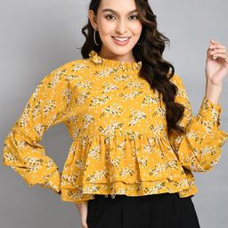 all about you Women Floral Printed Empire Top-picture-36