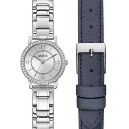 GUESS Women Brass Dial & Stainless Steel Wrap Around Straps Analogue Watch GW0808L1-image-13