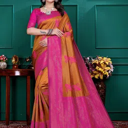 Sadika Ethnic Motifs Woven Design Zari Banarasi Saree-picture-20