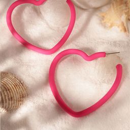 Priyaasi Heart Shaped Hoop Earrings-39