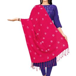 EBADAT Bandhani Printed Cotton Dupatta-image-66