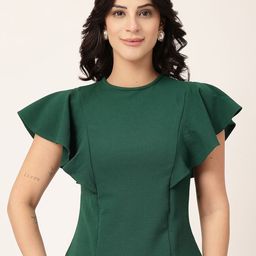 Style Quotient Women Solid Flared Sleeve Ruffles Top-image-36