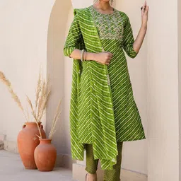 SKYLEE Women Embroidered Kurta with Trousers & Dupatta-picture-58