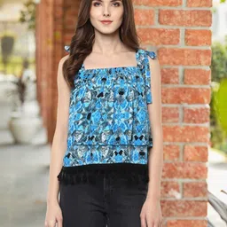 Moda Elementi Abstract Printed Shoulder Straps Top-picture-46