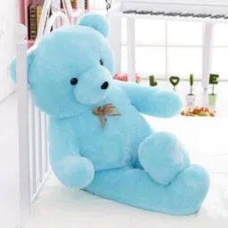 StuffedTeddy Bear 3 feet Long Soft Sky Blue bear BIRTHDAY GIFT - 90.5 cm (Blue) - 90.5 cm (Blue)- 90.5 cm-image-50