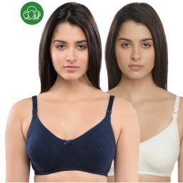 Inner Sense Women's Full Cup Nursing Bra Pack of 2 - Multi-Color-picture-18