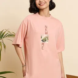 Mast & Harbour Women Printed Drop-Shoulder Sleeves T-shirt-picture-19