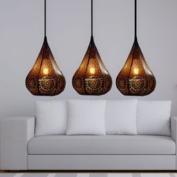 GAUVIK Black Textured Ceiling Lamp-39