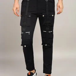 Moda Rapido Men Black Jogger Mid-Rise Stretchable Jeans-picture-17