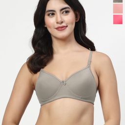 LILY Maofcigam Pack Of 3 Solid Full Coverage Heavily Padded Bra-26