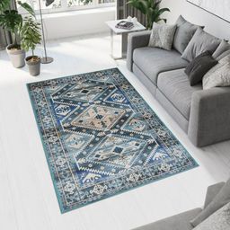 MAA HOME CONCEPT Multicoloured Floral Anti-Skid Woollen Carpet-31