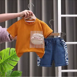 POP STREET KIDS Boys Printed Short Sleeves T-shirt With Shorts-image-31