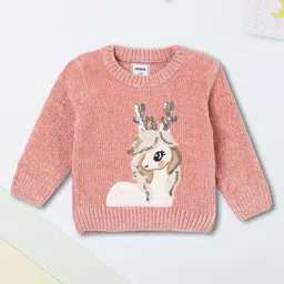 max Girls Animal Pullover with Embellished Detail-image-6