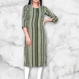 MANTRA DESIGNER Women Green Crepe Kurtas-picture-22