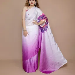 Anouk Ombre Dyed Satin Freehand Saree-26
