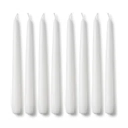 atorakushon 8 Pcs White Scented Tapered Candles-7