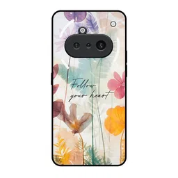 QRIOH Grace Garden Floral Printed Nothing Phone 3a Glass Back Case Mobile Accessories-picture-30