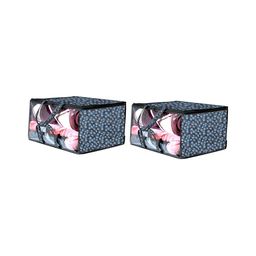 Stylista Grey & White 2 Pieces Printed Waterproof Storage Bag Organisers With Zip-14