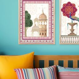 Kotart Brown & Purple 2 Piece Wood Birds and Animals Wall Paintings-image-14