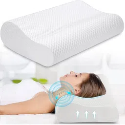 Aetrius White Memory Foam Filled Cotton Ultra Soft Therapedic Pillow-40