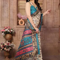 KALINI Kalamkari Art Silk Saree-image-94