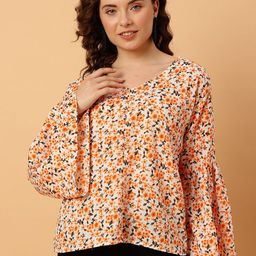 NEESH Women Floral Printed V-Neck Top-image-9