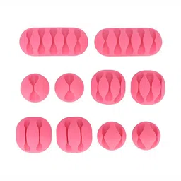We3 Set Of 10 Pink Wire Organizer Cable Clips-47