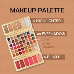 Malio 48 Color Makeup Highly Pigmented Eyeshadow Palette image 3
