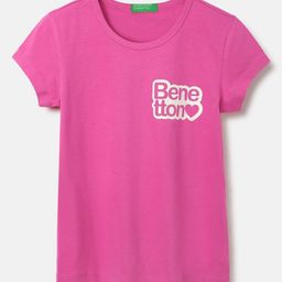 United Colors of Benetton Girls Pure Cotton Pockets T-shirt-image-12