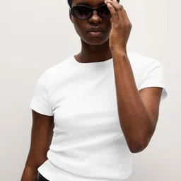 Marks & Spencer Women Slim Fit T-shirt-image-74