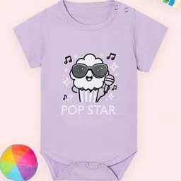 The Mom Store Infants Pop Star Printed Pure Cotton Bodysuit-image-27