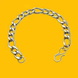 Dynamic Retail Global Men Silver-Plated Stainless Steel Link S-Hook Bracelet-picture-11
