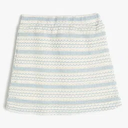 Koton Girls Striped Polyester A-Line Above Knee Knitted Skirt-image-80