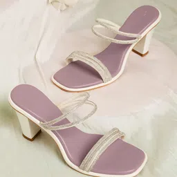 DressBerry Textured PU Block Peep Toes-37