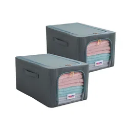 HOKIPO Grey Set of 2 Regular Drawer Organiser Organisers-20