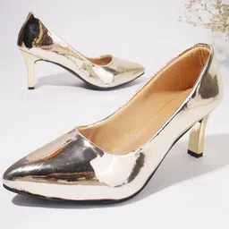TRYME Women Metallic Slim Heel Pumps-image-29